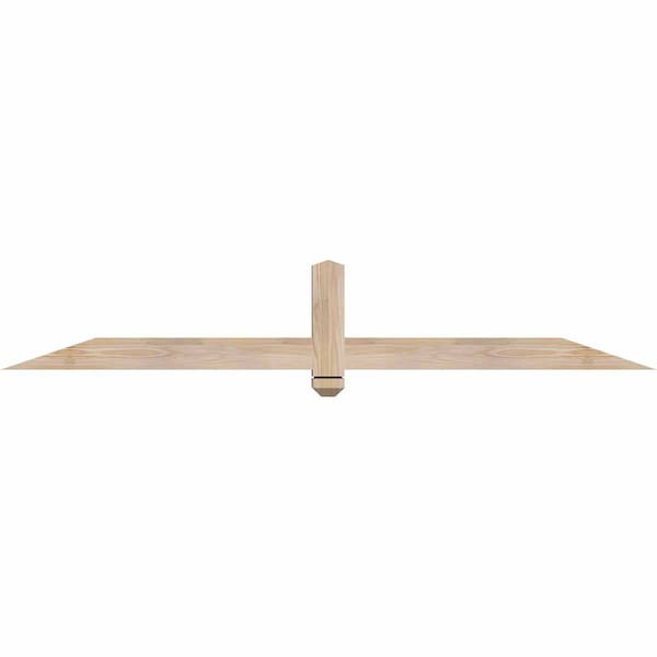 Ekena Millwork Eugene Smooth Timber Gable Bracket, Douglas Fir, 72"W x 12"H x 3 1/2"D x 3 1/2"F, 4/12 Pitch GBW072X12X0404EUG00SDF - main